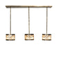 Meyda Lighting Branches 50" 9-Light Dark Burnished Antique Copper Island Pendant Light With Silver Mica Shade Glass