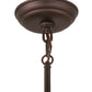 Meyda Lighting Branches 7" Mahogany Bronze Mini Pendant Light With Beige Shade Glass