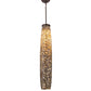 Meyda Lighting Branches 7" Mahogany Bronze Mini Pendant Light With Beige Shade Glass