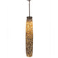 Meyda Lighting Branches 7" Mahogany Bronze Mini Pendant Light With Beige Shade Glass