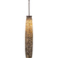 Meyda Lighting Branches 7" Mahogany Bronze Mini Pendant Light With Beige Shade Glass