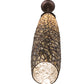 Meyda Lighting Branches 7" Mahogany Bronze Mini Pendant Light With Beige Shade Glass
