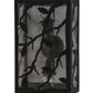 Meyda Lighting Branches with Leaves 10" 2-Light Blackwash Wall Sconce With Clear Seeded Shade Glass