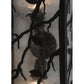 Meyda Lighting Branches with Leaves 10" 2-Light Blackwash Wall Sconce With Clear Seeded Shade Glass