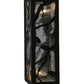 Meyda Lighting Branches with Leaves 10" 2-Light Blackwash Wall Sconce With Clear Seeded Shade Glass