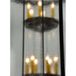 Meyda Lighting Brio 36" 12-Light Timeless Bronze Lantern Pendant Light With Clear Rainstone Idalight Shade Glass
