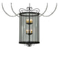Meyda Lighting Brio 36" 12-Light Timeless Bronze Lantern Pendant Light With Clear Rainstone Idalight Shade Glass