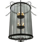 Meyda Lighting Brio 36" 12-Light Timeless Bronze Lantern Pendant Light With Clear Rainstone Idalight Shade Glass