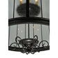 Meyda Lighting Brio 36" 12-Light Timeless Bronze Lantern Pendant Light With Clear Rainstone Idalight Shade Glass
