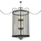 Meyda Lighting Brio 36" 12-Light Timeless Bronze Lantern Pendant Light With Clear Rainstone Idalight Shade Glass