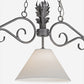 Meyda Lighting Bristol 48" 3-Light Blackened Pewter Island Pendant Light With White Parchment Shade
