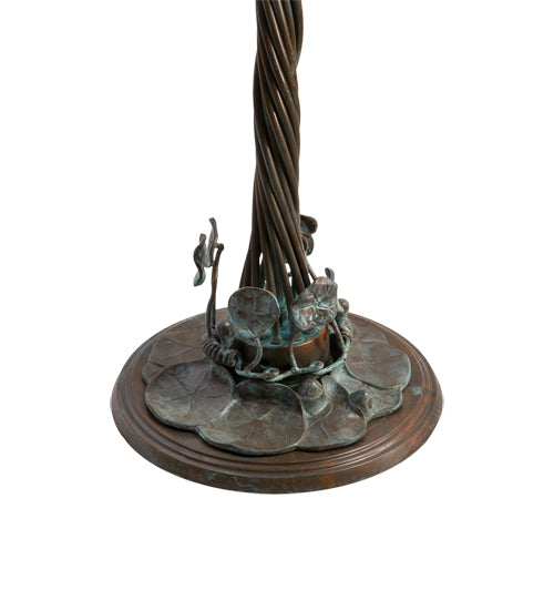 Meyda Lighting Bronze Lily 61" 12-Light Verdigris Floor Lamp Base