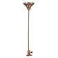 Meyda Lighting Brown Cloth Covered Paddle Socket Hanger Pendant Light With 2.25" Burnished Copper Fitter