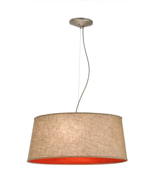 Meyda Lighting Bruges 157276 28" 5-Light Nickel Pendant Light With Tuscany Textrene Shade