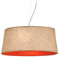 Meyda Lighting Bruges 157276 28" 5-Light Nickel Pendant Light With Tuscany Textrene Shade