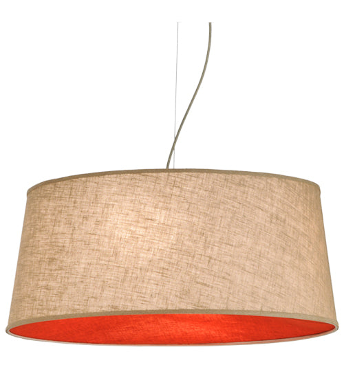 Meyda Lighting Bruges 157276 28" 5-Light Nickel Pendant Light With Tuscany Textrene Shade
