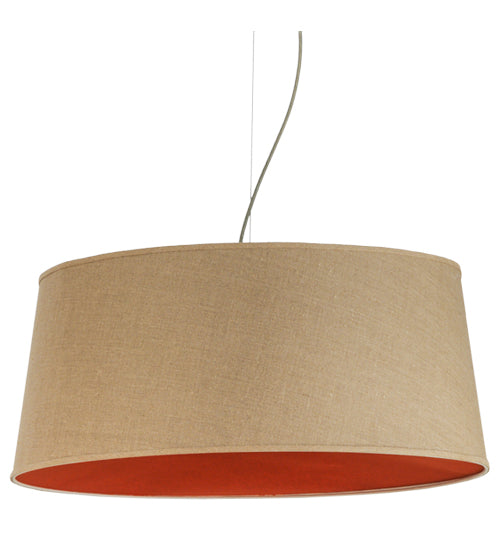 Meyda Lighting Bruges 157276 28" 5-Light Nickel Pendant Light With Tuscany Textrene Shade