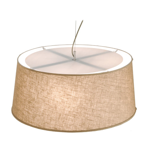 Meyda Lighting Bruges 157276 28" 5-Light Nickel Pendant Light With Tuscany Textrene Shade