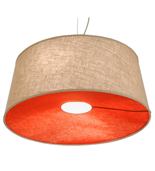 Meyda Lighting Bruges 157276 28" 5-Light Nickel Pendant Light With Tuscany Textrene Shade