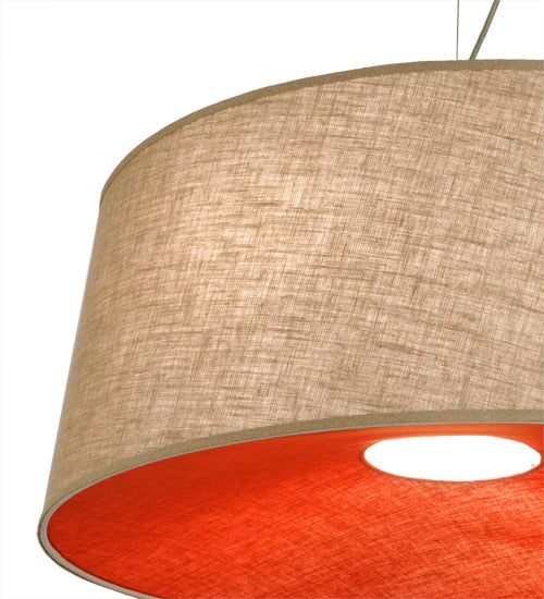 Meyda Lighting Bruges 157276 28" 5-Light Nickel Pendant Light With Tuscany Textrene Shade