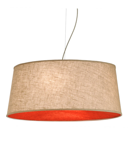 Meyda Lighting Bruges 157276 28" 5-Light Nickel Pendant Light With Tuscany Textrene Shade