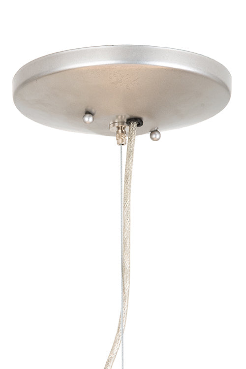 Meyda Lighting Bruges 30" 4-Light Nickel Powdercoated Pendant Light With Alabaster Textrene Shade
