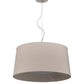 Meyda Lighting Bruges 30" 4-Light Nickel Powdercoated Pendant Light With Alabaster Textrene Shade