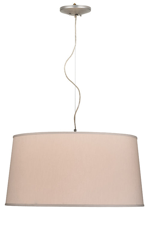 Meyda Lighting Bruges 30" 4-Light Nickel Powdercoated Pendant Light With Alabaster Textrene Shade