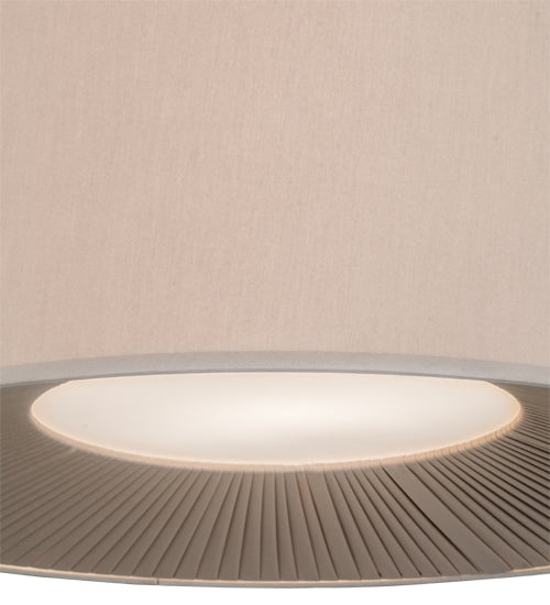 Meyda Lighting Bruges 30" 4-Light Nickel Powdercoated Pendant Light With Alabaster Textrene Shade