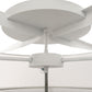 Meyda Lighting Bruges 40" 3-Light White Flush Mount Light With White Alabaster Shade