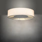 Meyda Lighting Bruges 40" 3-Light White Flush Mount Light With White Alabaster Shade