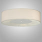 Meyda Lighting Bruges 40" 3-Light White Flush Mount Light With White Alabaster Shade