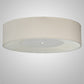 Meyda Lighting Bruges 40" 3-Light White Flush Mount Light With White Alabaster Shade