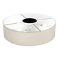 Meyda Lighting Bruges 40" 3-Light White Flush Mount Light With White Alabaster Shade