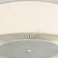 Meyda Lighting Bruges 40" 3-Light White Flush Mount Light With White Alabaster Shade