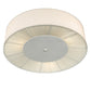 Meyda Lighting Bruges 40" 3-Light White Flush Mount Light With White Alabaster Shade