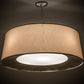 Meyda Lighting Bruges 42" 5-Light Nickel Pendant Light With Beige Alabaster Textrene Shade