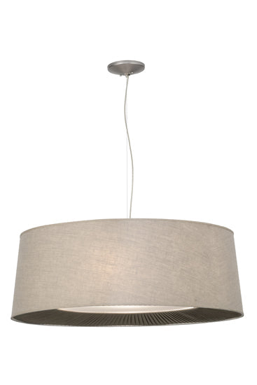 Meyda Lighting Bruges 42" 5-Light Nickel Pendant Light With Tuscany Textrene Shade