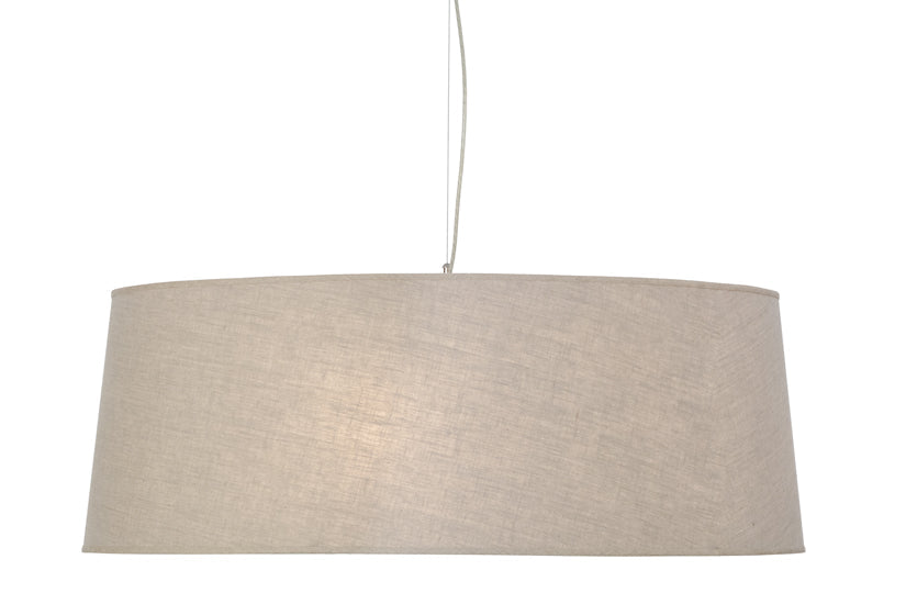 Meyda Lighting Bruges 42" 5-Light Nickel Pendant Light With Tuscany Textrene Shade