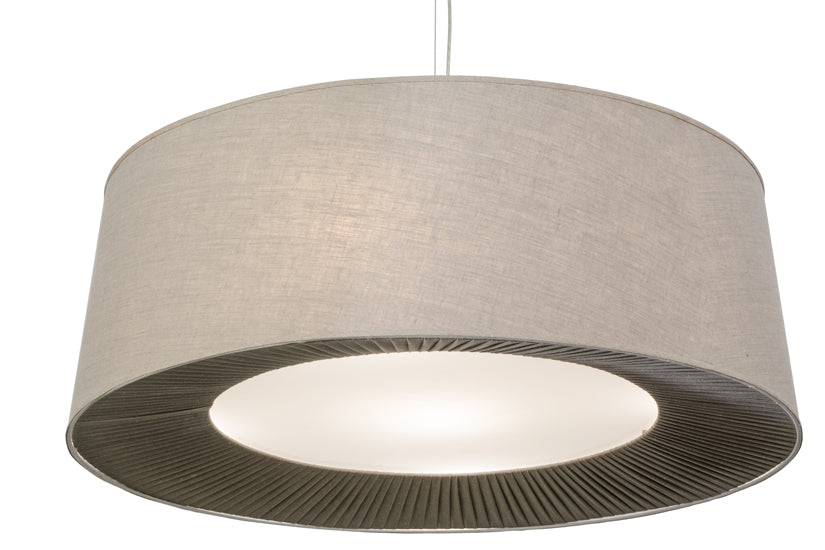 Meyda Lighting Bruges 42" 5-Light Nickel Pendant Light With Tuscany Textrene Shade