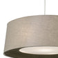 Meyda Lighting Bruges 42" 5-Light Nickel Pendant Light With Tuscany Textrene Shade