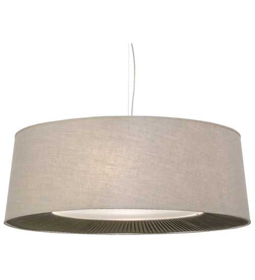 Meyda Lighting Bruges 42" 5-Light Nickel Pendant Light With Tuscany Textrene Shade