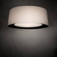 Meyda Lighting Bruges 52" 5-Light Flat Black & Gloss White Pendant Light With Black & White Shade