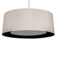 Meyda Lighting Bruges 52" 5-Light Flat Black & Gloss White Pendant Light With Black & White Shade