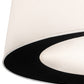 Meyda Lighting Bruges 52" 5-Light Flat Black & Gloss White Pendant Light With Black & White Shade