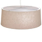 Meyda Lighting Bruges 52" 5-Light Nickel Pendant Light With Beige, Red and White Textrene Shade
