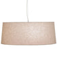 Meyda Lighting Bruges 52" 5-Light Nickel Pendant Light With Beige, Red and White Textrene Shade