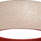 Meyda Lighting Bruges 52" 5-Light Nickel Pendant Light With Beige, Red and White Textrene Shade