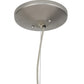 Meyda Lighting Bruges 52" 5-Light Nickel Pendant Light With Beige, Red and White Textrene Shade
