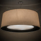 Meyda Lighting Bruges 52" 5-Light Nickel Pendant Light With Cream & Black Textrene Shade